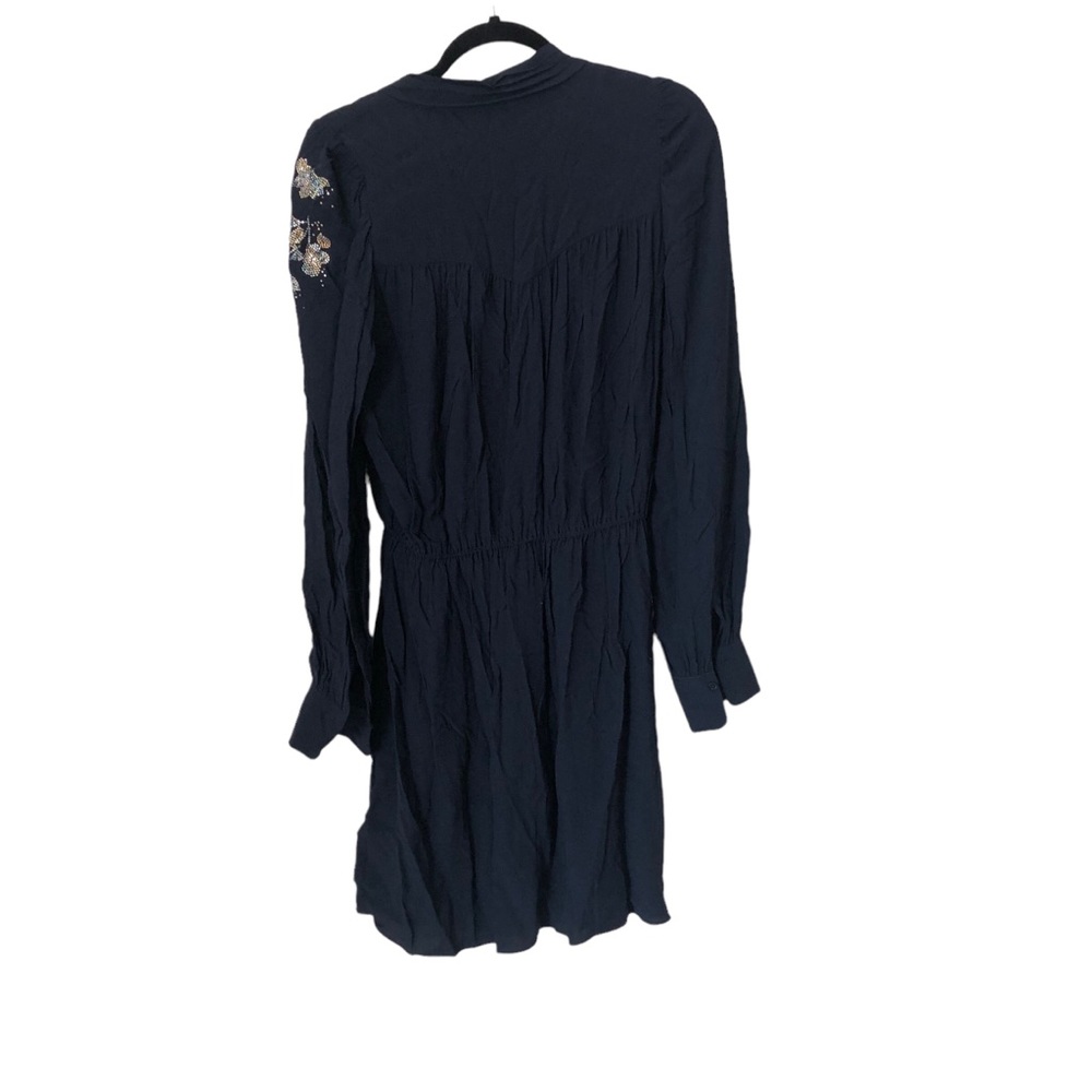 Zadig & Voltaire Remember Floral Stud Wrap Mini Dress Floral Rhinestones Medium - Picture 7 of 7